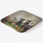 Borden voor duitse jaagterger papieren bordje (Gebogen)