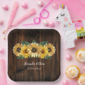 Borden voor echt zonnebloembindpapier papieren bordje (Feest)