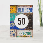  Borden voor een 50e verjaardag Kaart (Voorkant)