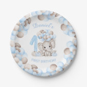 Borden voor eerste aanvalsdag met elephant Herfst Papieren Bordje (Voorkant)