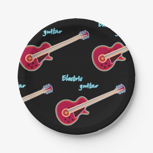 Borden voor elektrisch gitaarpapier papieren bordje (Voorkant)