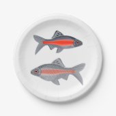 Borden voor exotisch vispapier papieren bordje (Voorkant)