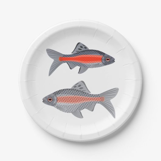 Borden voor exotisch vispapier papieren bordje (Voorkant)