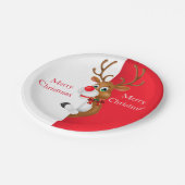 Borden voor feestdagen Rudolph Papieren Bordje (Gekanteld)