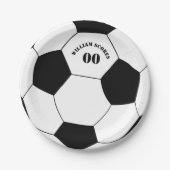 Borden voor football en Voetbal met naam en nummer Papieren Bordje (Voorkant)