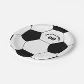 Borden voor football en Voetbal met naam en nummer Papieren Bordje (Gekanteld)