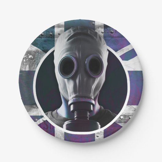 Borden voor gasmaskerpapier papieren bordje (Voorkant)