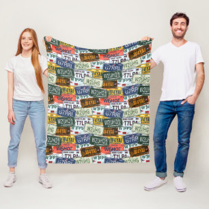 Borden voor geassorteerde autorisaties fleece deken