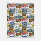 Borden voor geassorteerde autorisaties fleece deken (Voorkant)