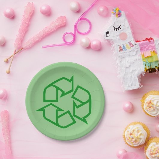 Borden voor gebarentpapier recyclen papieren bordje (Feest)