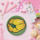 Borden voor geel papier papieren bordje (Feest)