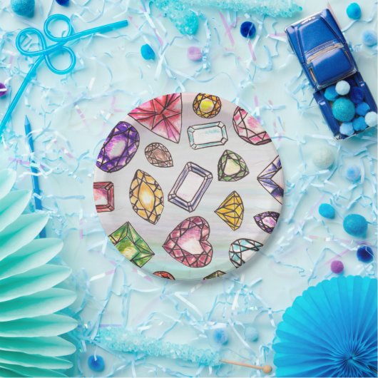 Borden voor gemstone Design Paper Papieren Bordje (Feest)