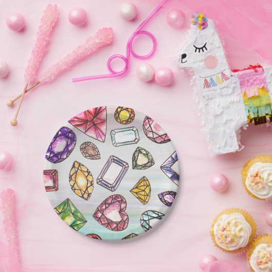 Borden voor gemstone Design Paper Papieren Bordje (Feest)