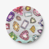 Borden voor gemstone Design Paper Papieren Bordje (Voorkant)