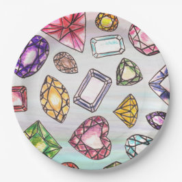 Borden voor gemstone Design Paper Papieren Bordje