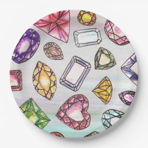 Borden voor gemstone Design Paper Papieren Bordje