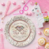 Borden voor gepersonaliseerd Roos Gold Diamond Papieren Bordje (Feest)