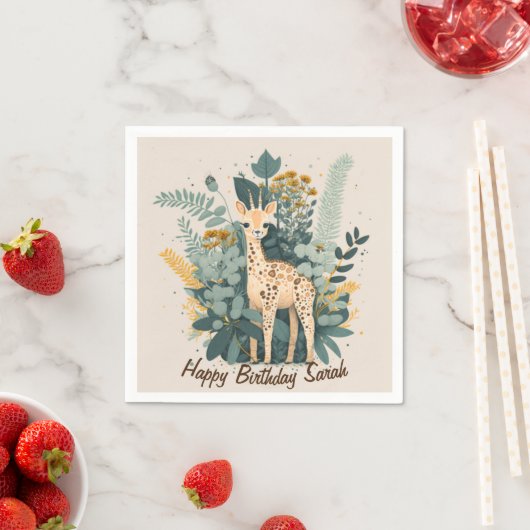 Borden voor giraferpapier met klauw servet (Insitu)