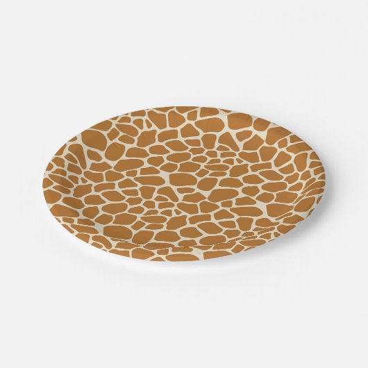 Borden voor Giraffe spots Paper Papieren Bordje (Gekanteld)