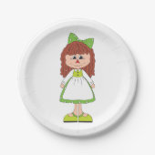 Borden voor Girl Doll Paper Papieren Bordje (Voorkant)