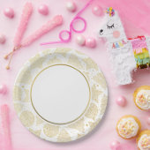 Borden voor Gold-kerstpatroonpapier Papieren Bordje (Feest)