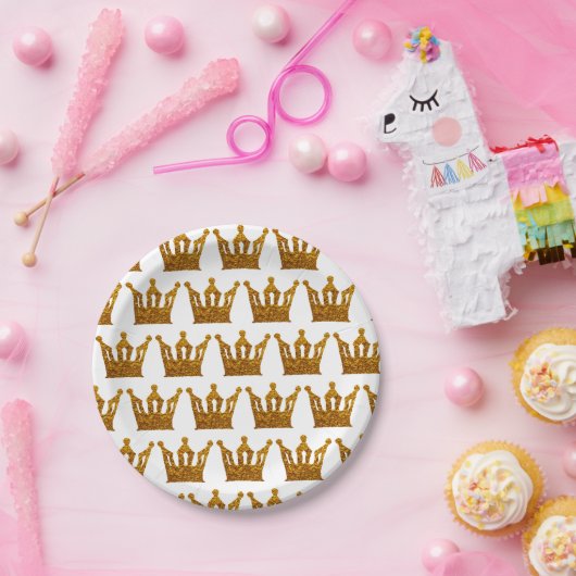 Borden voor gouden kroonpapier papieren bordje (Feest)