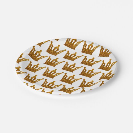 Borden voor gouden kroonpapier papieren bordje (Gekanteld)