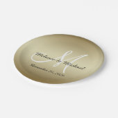 Borden voor gouden weddenschappen | Monogram Papieren Bordje (Gekanteld)
