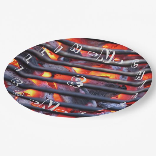 Borden voor grillpapier en chillineppapier papieren bordje (Gekanteld)