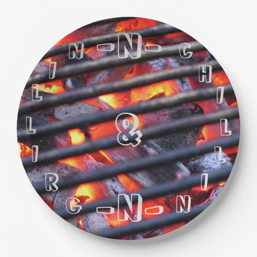 Borden voor grillpapier en chillineppapier papieren bordje (Voorkant)