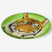 Borden voor groenboek over de tijger papieren bordje (Gekanteld)