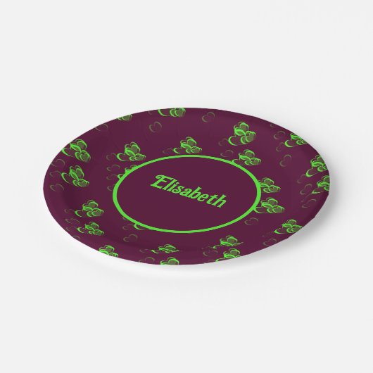 borden voor groenharten papieren bordje (Gekanteld)