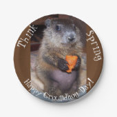 Borden voor grondhog-dagpapier papieren bordje (Voorkant)