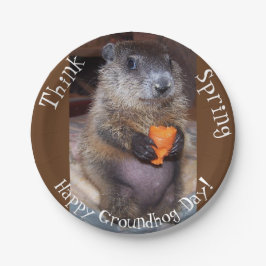 Borden voor grondhog-dagpapier papieren bordje