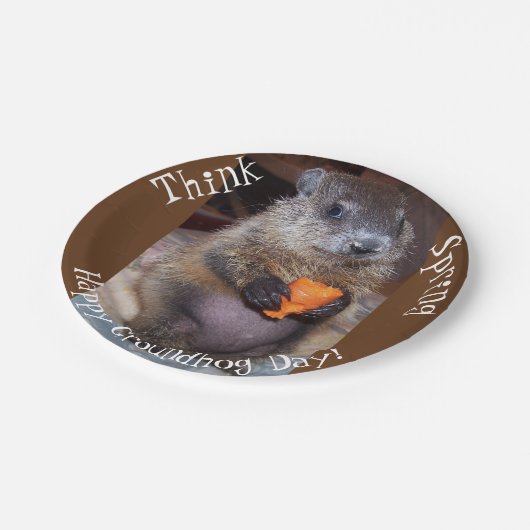 Borden voor grondhog-dagpapier papieren bordje (Gekanteld)