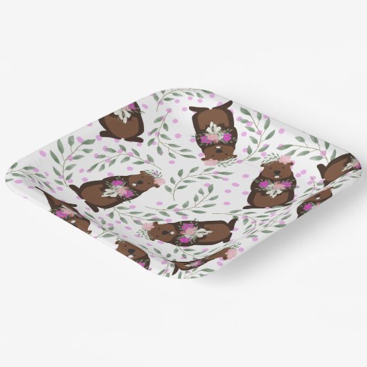 Borden voor grondhog-dagpapier papieren bordje (Gebogen)