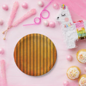 Borden voor haktig Sinaasappel en zwarte stripes Papieren Bordje (Feest)