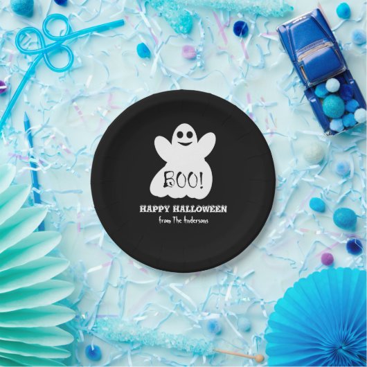 Borden voor Halloween Ghost Paper Papieren Bordje (Feest)