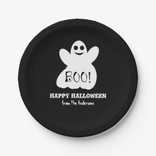 Borden voor Halloween Ghost Paper Papieren Bordje