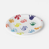 Borden voor handafdrukken papieren bordje (Gekanteld)