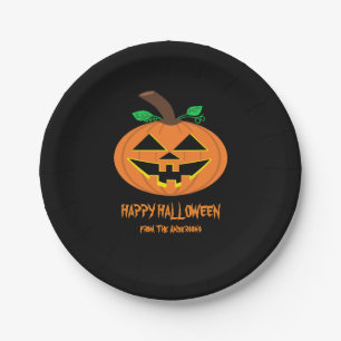 Borden voor Happy Halloween-pompoenpapier glimlach Papieren Bordje