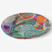 Borden voor harten en paislepapier papieren bordje (Gekanteld)