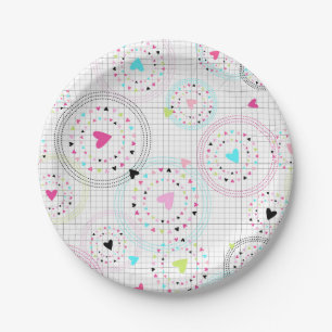 Borden voor hartpapier papieren bordje