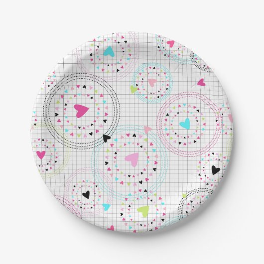 Borden voor hartpapier papieren bordje (Voorkant)