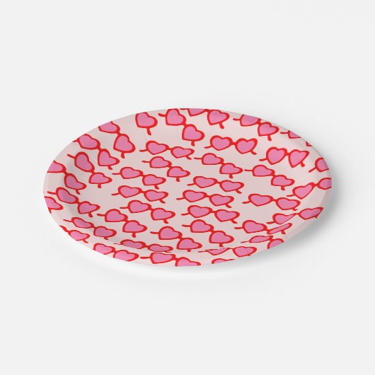 Borden voor hartritmevormig papier papieren bordje (Gekanteld)