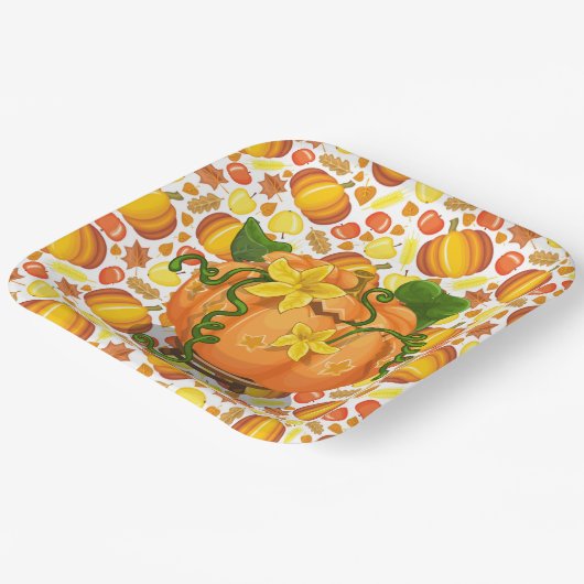 Borden voor Herfst Papieren Bordje (Gebogen)