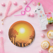 Borden voor het dansen van zomerpartijen papieren bordje (Feest)