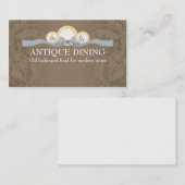 Borden voor het dineren van koolstof kok-catering- visitekaartje (Voorkant / Achterkant)