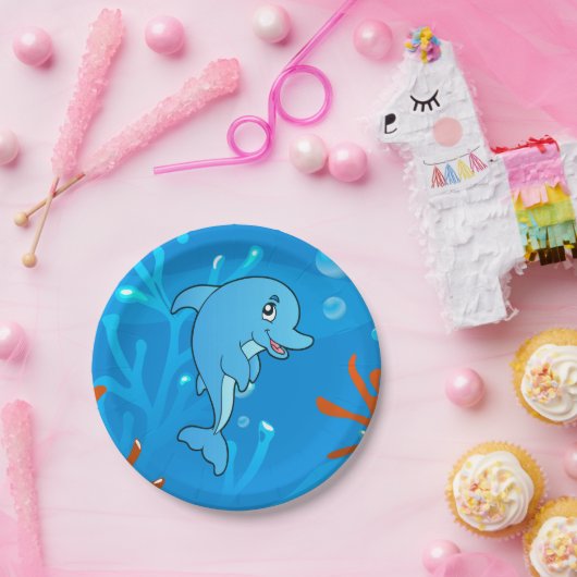 Borden voor het dolfijnvriendelijk zeewater papieren bordje (Feest)