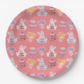 Borden voor het lichte koraalpapier van het paaspa papieren bordje (Voorkant)